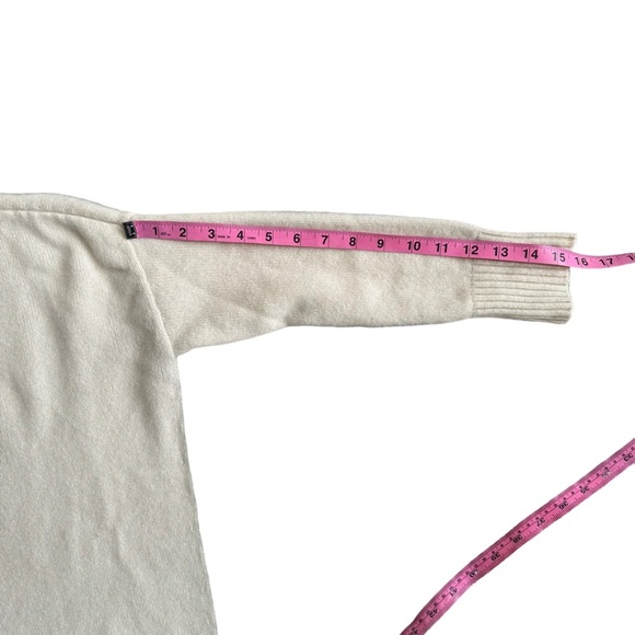 Eileen Fisher Cream & Gray Two Tone Cashmere Crewneck‎ Sweater Size: XXS - Picture 10 of 12